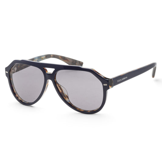 title:Dolce & Gabbana Men's 60mm Blue On Blue Havana Sunglasses DG4452F-3423-1-60;color:Blue On Blue Havana