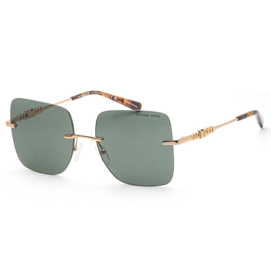 title:Michael Kors Women's 55mm Green Solid Sunglasses MK1150-18963H-55;color:Green Solid frame, Green Solid lens