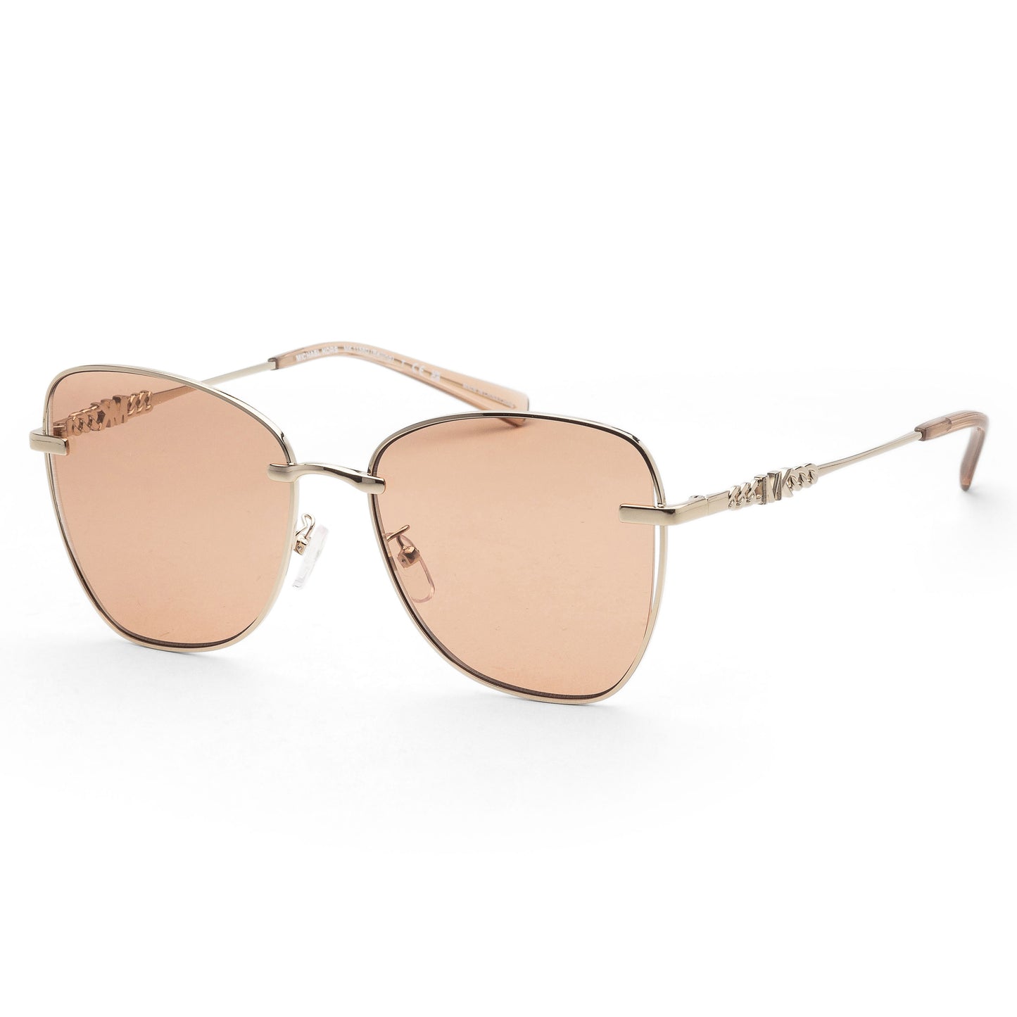 title:Michael Kors Women's 59mm Light Gold Shiny Sunglasses MK1158D-101403-59;color:Light Gold Shiny frame, Light Brown Solid lens