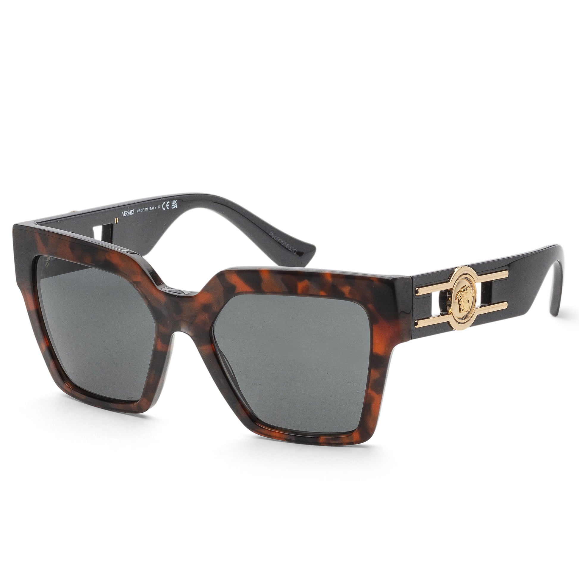 title:Versace Women's 54mm Havana Sunglasses VE4458-542987-54;color:Havana frame, Dark Grey lens