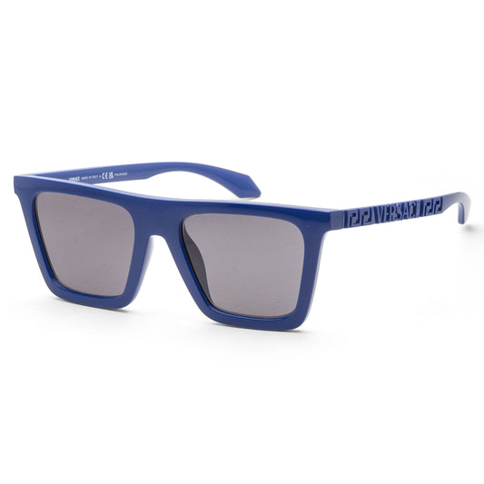 title:Versace Men's 53mm Full Blue Polarized Sunglasses VE4468U-545081-53;color:Full Blue frame, Dark Grey Polar lens