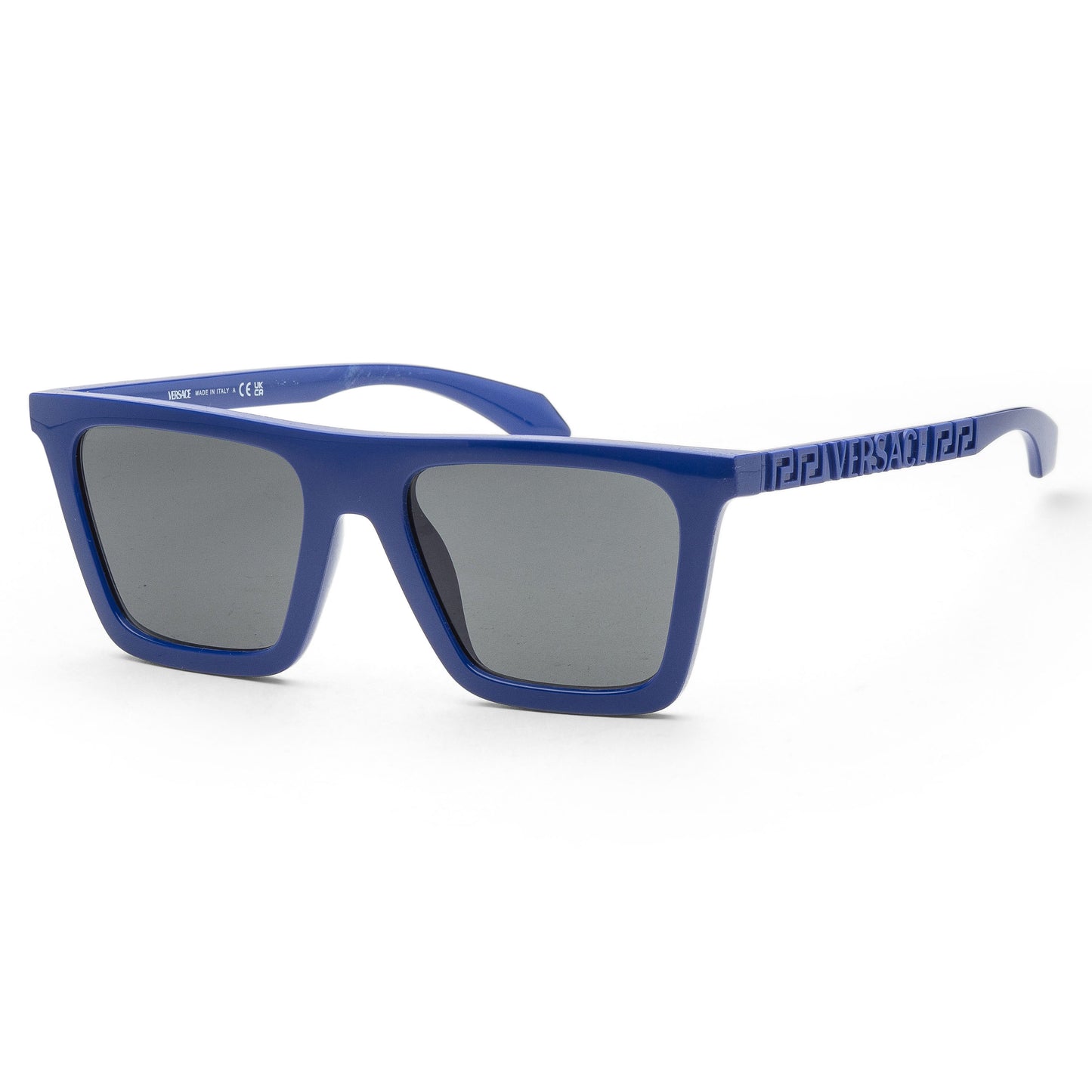 title:Versace Men's 53mm Full Blue Sunglasses VE4468U-545087-53;color:Full Blue frame, Dark Grey lens