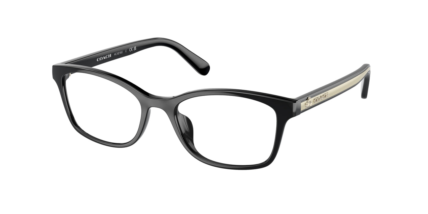 title:Coach Women's 51mm Black Opticals HC6216U-5002-51;color:Black frame, Demo Lens lens