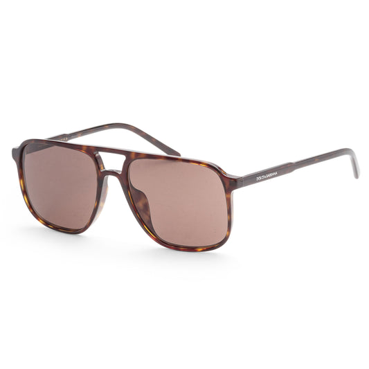 title:Dolce & Gabbana Men's 58mm Havana Sunglasses DG4423F-502-73-58;color:Havana frame, Dark Brown lens