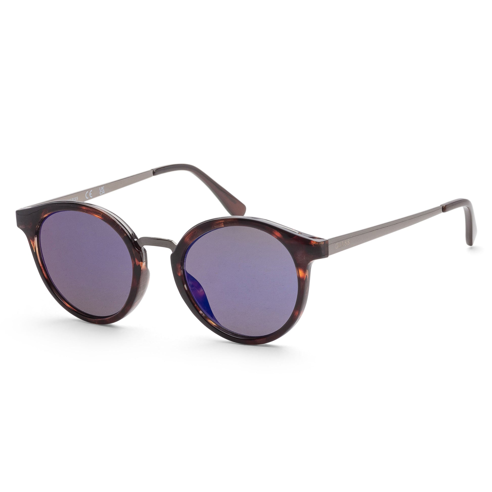 title:Guess Women's 51mm Havana Sunglasses GF0305-53X;color:Havana frame, Blue lens