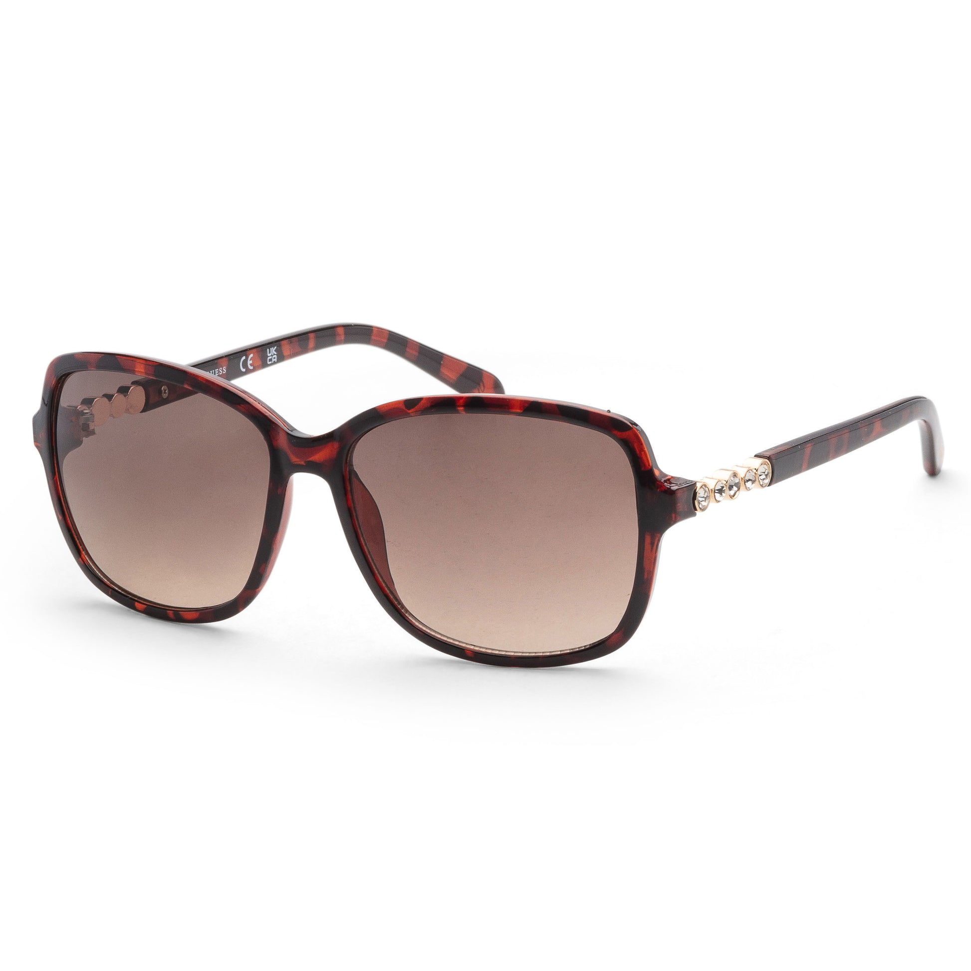 title:Guess Women's 58mm Dark Havana Sunglasses GF0393-52F;color:Dark Havana frame, Brown Gradient lens