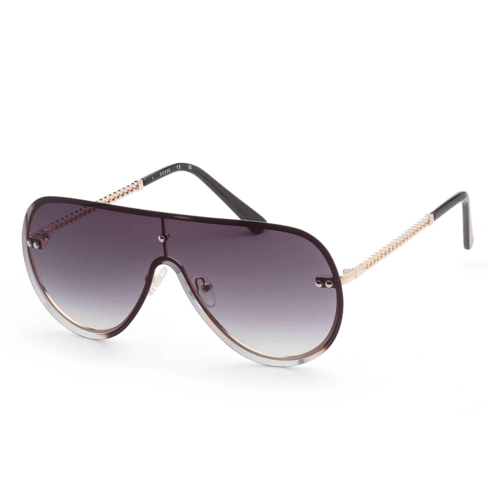 title:Guess Women's 99mm Brown Sunglasses GF0400-32B;color:Brown frame, Grey Gradient lens