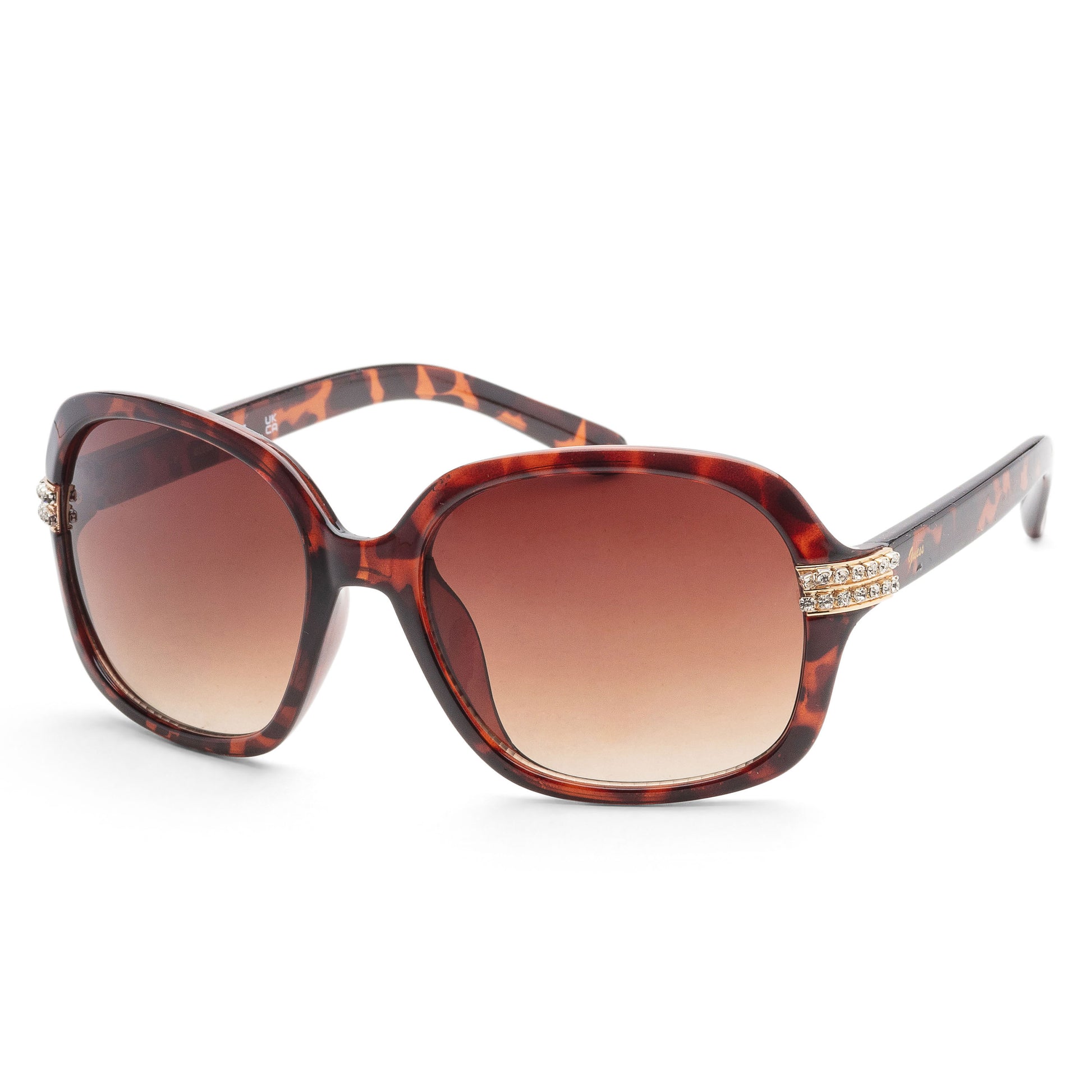 title:Guess Women's 59mm Dark Havana Sunglasses GF0405-52F;color:Dark Havana frame, Brown lens