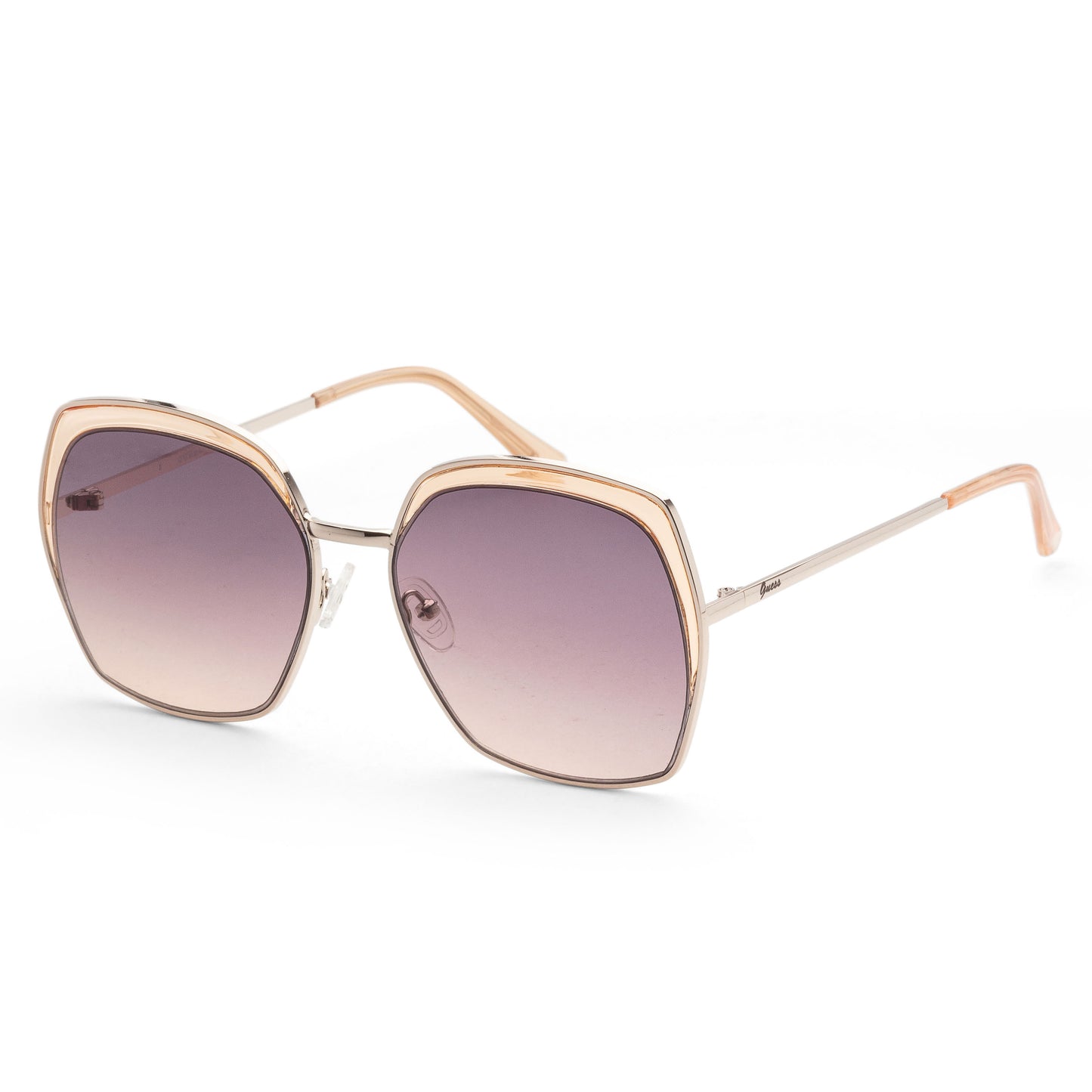 title:Guess Women's 59mm Light Gold Sunglasses GF0410-33F;color:Light Gold frame, Brown Gradient lens