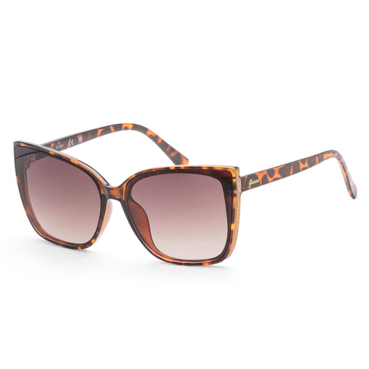 title:Guess Women's 63mm Dark Havana Sunglasses GF0412-52F;color:Dark Havana frame, Grey lens