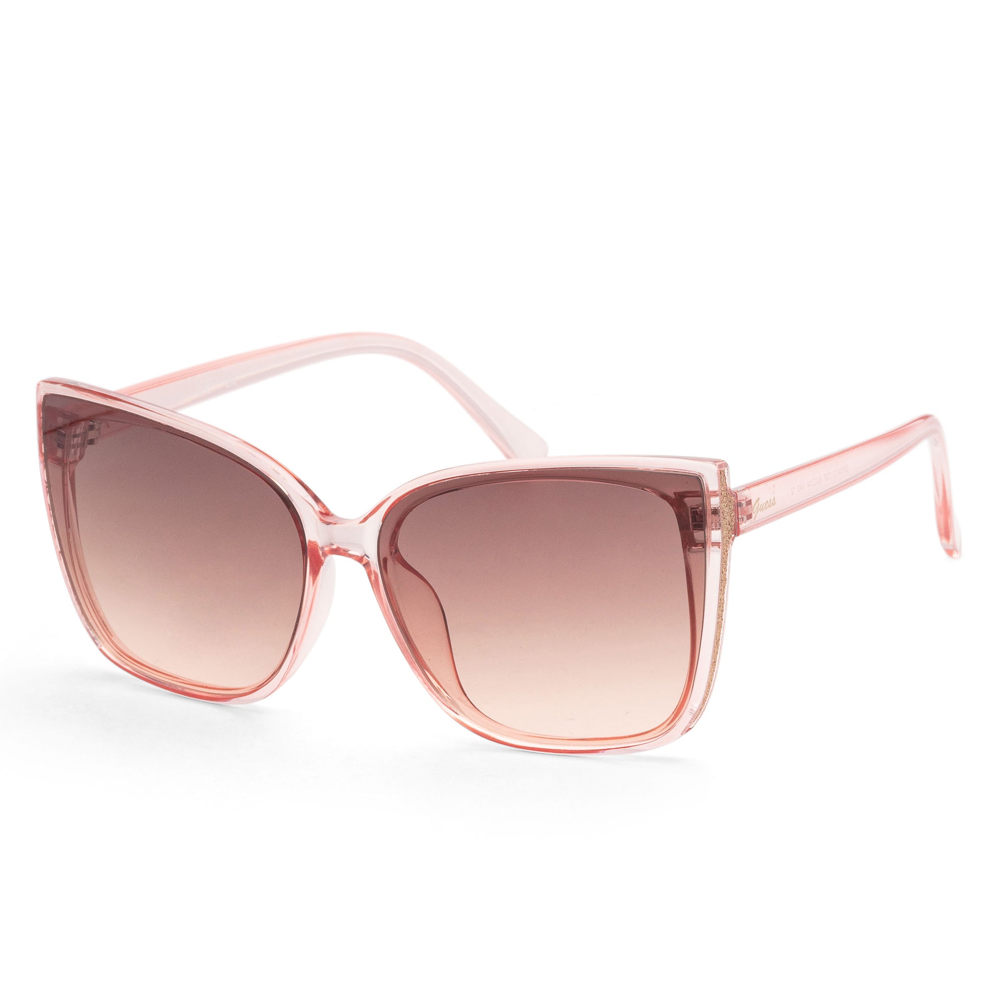 title:Guess Women's 63mm Pink Sunglasses GF0412-72F;color:Pink frame, Brown Gradient lens