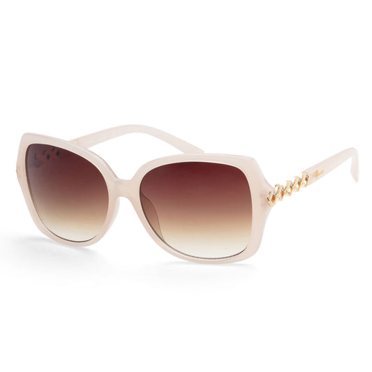 title:Guess Women's 58mm Beige Sunglasses GF0413-57F;color:Beige frame, Brown Gradient lens