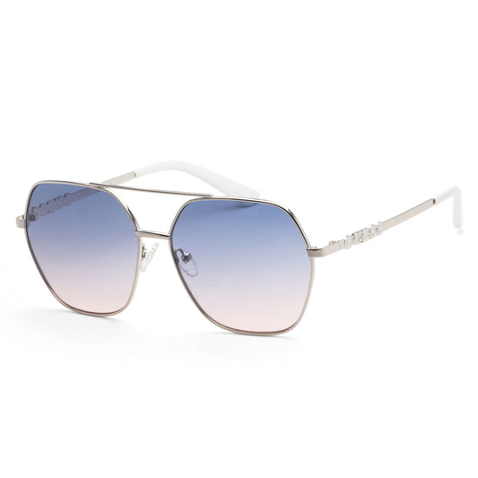 title:Guess Women's 59mm Ruthenium Sunglasses GF0415-10W;color:Ruthenium frame, Blue lens