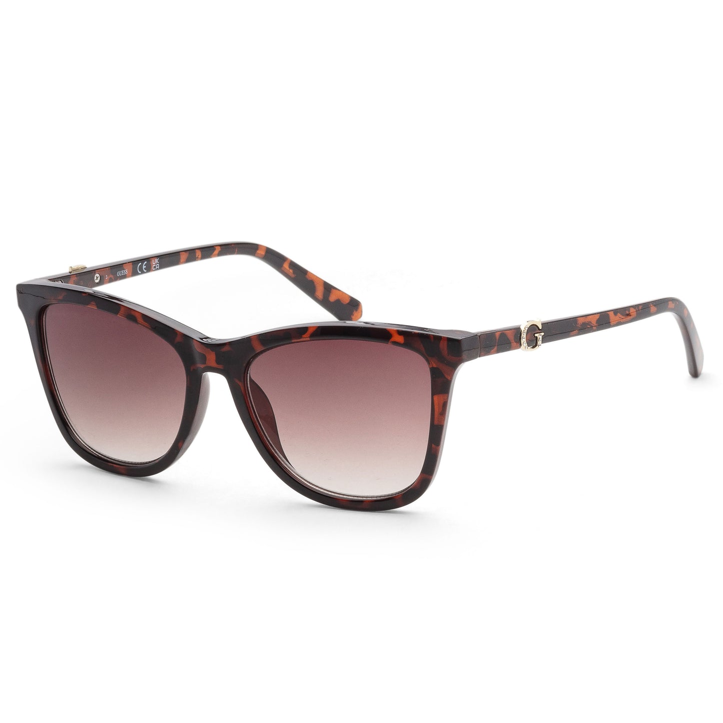 title:Guess Women's 55mm Dark Havana Sunglasses GF0421-52F;color:Dark Havana frame, Brown lens