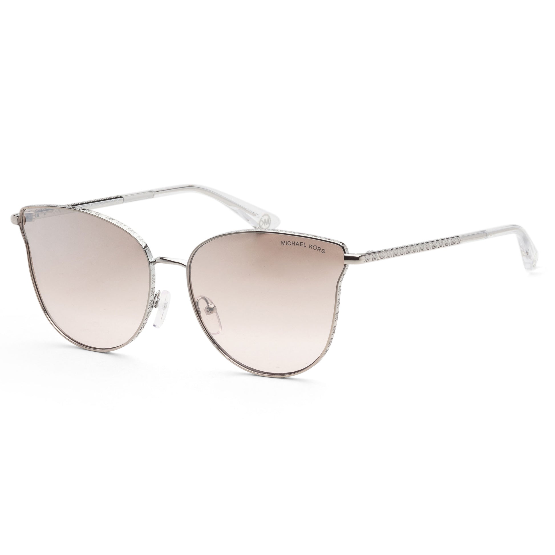 title:Michael Kors Women's 62mm Silver Sunglasses MK1120-11538Z-62;color:Silver frame, Silver Pink Gradient Mirror lens