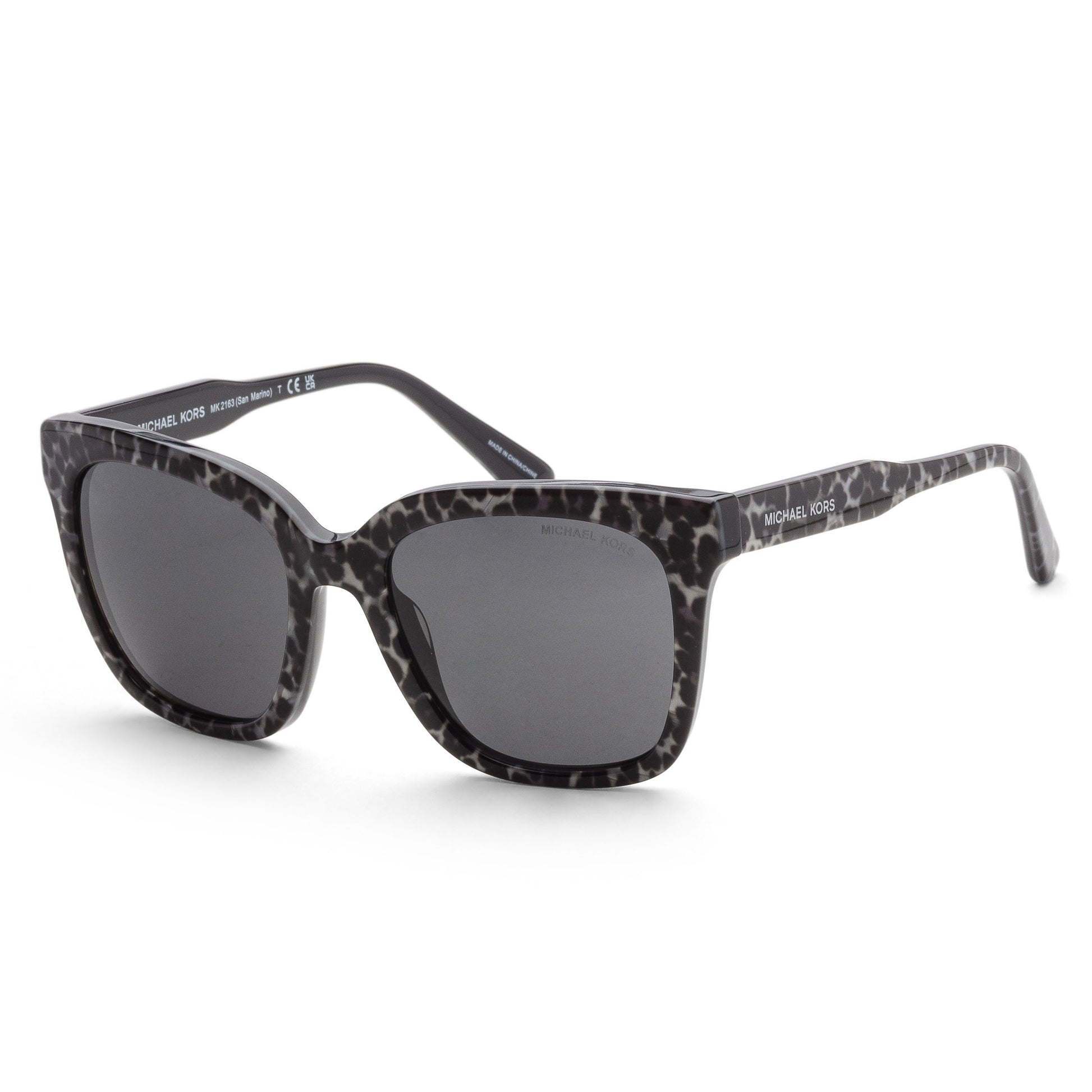 title:Michael Kors Women's 52mm Grey and Black Leopard Sunglasses MK2163-391687-52;color:Grey and Black Leopard frame, Grey lens