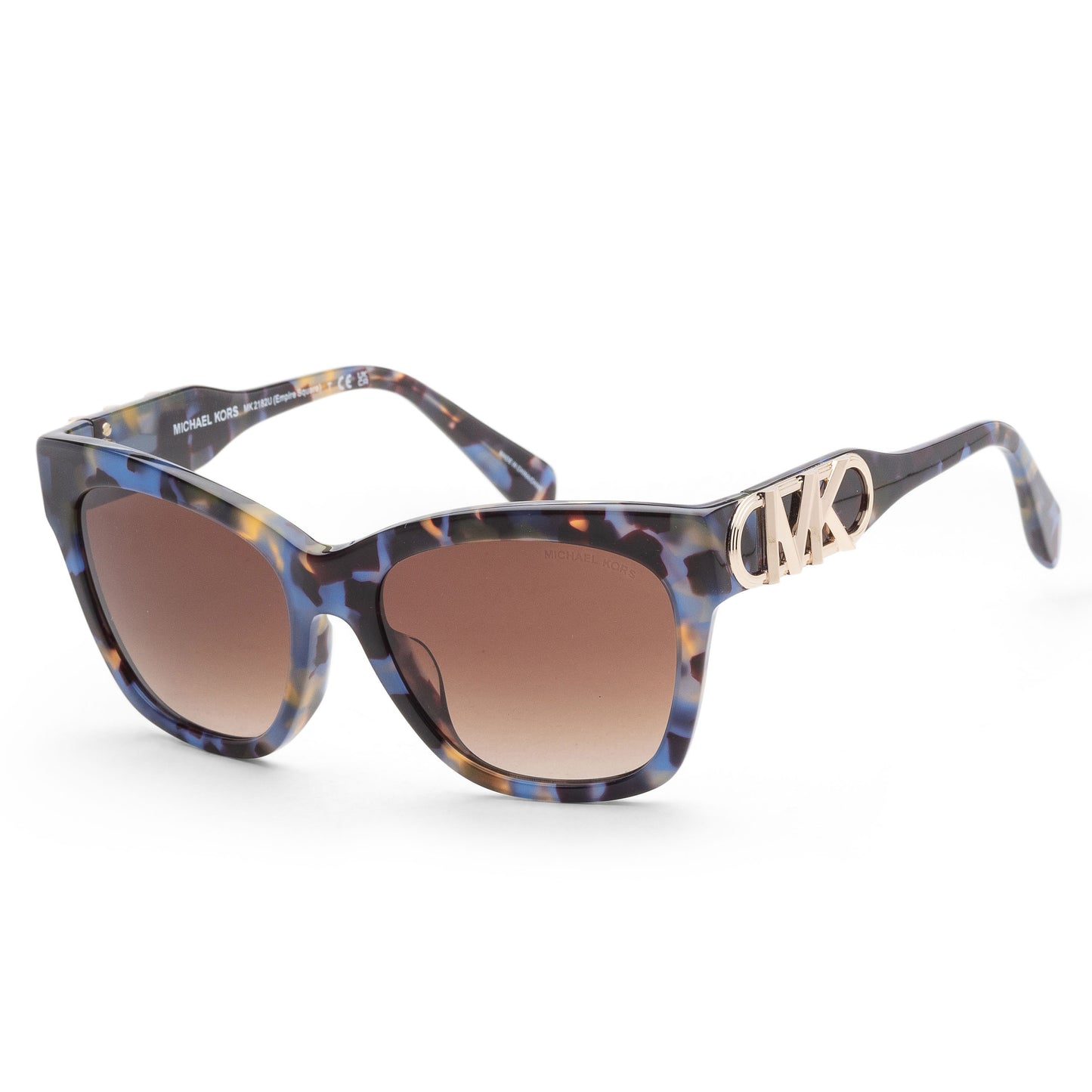 title:Michael Kors Women's Empire 55mm Bright Blue Tort Sunglasses MK2182U-395213-55;color:Bright Blue Tortoise