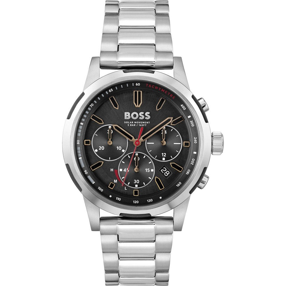 title:Hugo Boss Men's Solgrade 44mm Solar Watch 1514032;color:Silver