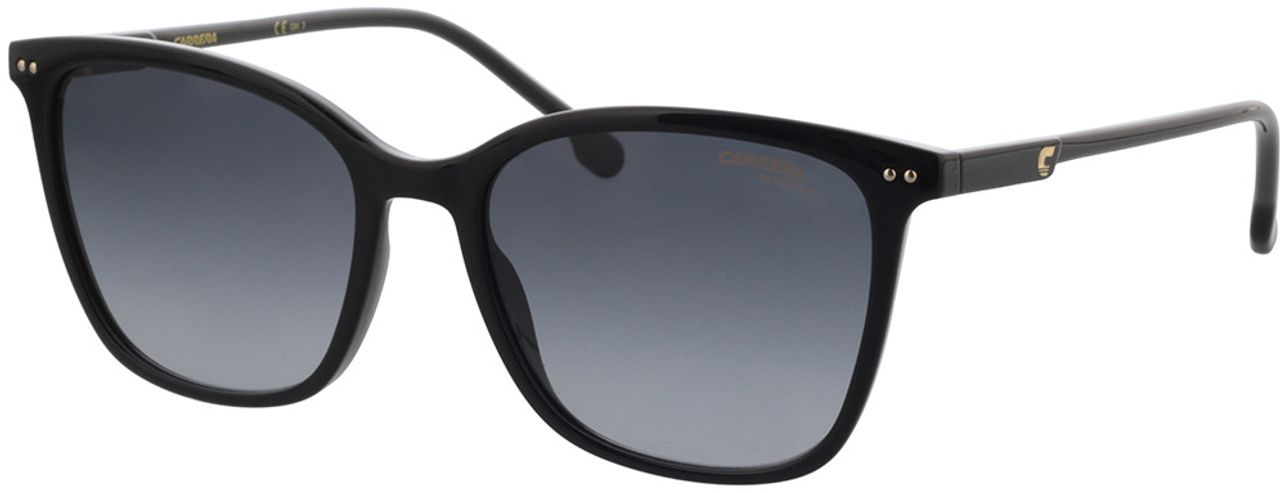 title:Carrera Unisex 53mm Black Sunglasses CA2036TS-0807-9O;color:Black frame, Grey lens