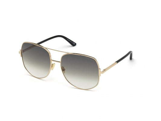 title:Tom Ford Women's Lennox 62mm Shiny Rose Gold Opticals FT0783-28B-62;color:Shiny Rose Gold frame, Smoke Gradient lens