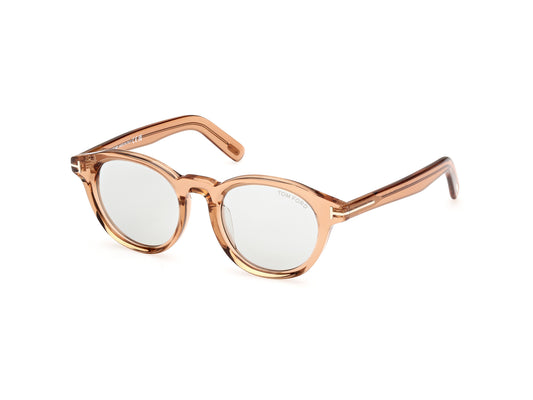 title:Tom Ford Men's Classic 49mm Shiny Light Brown Sunglasses FT1123-D-45A-49;color:Shiny Light Brown frame, Smoke lens