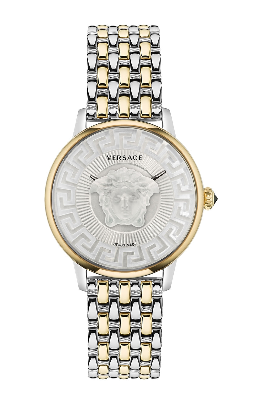 title:Versace Women's Medusa Alchemy 38mm Quartz VE6F00423;color:Silver and Gold