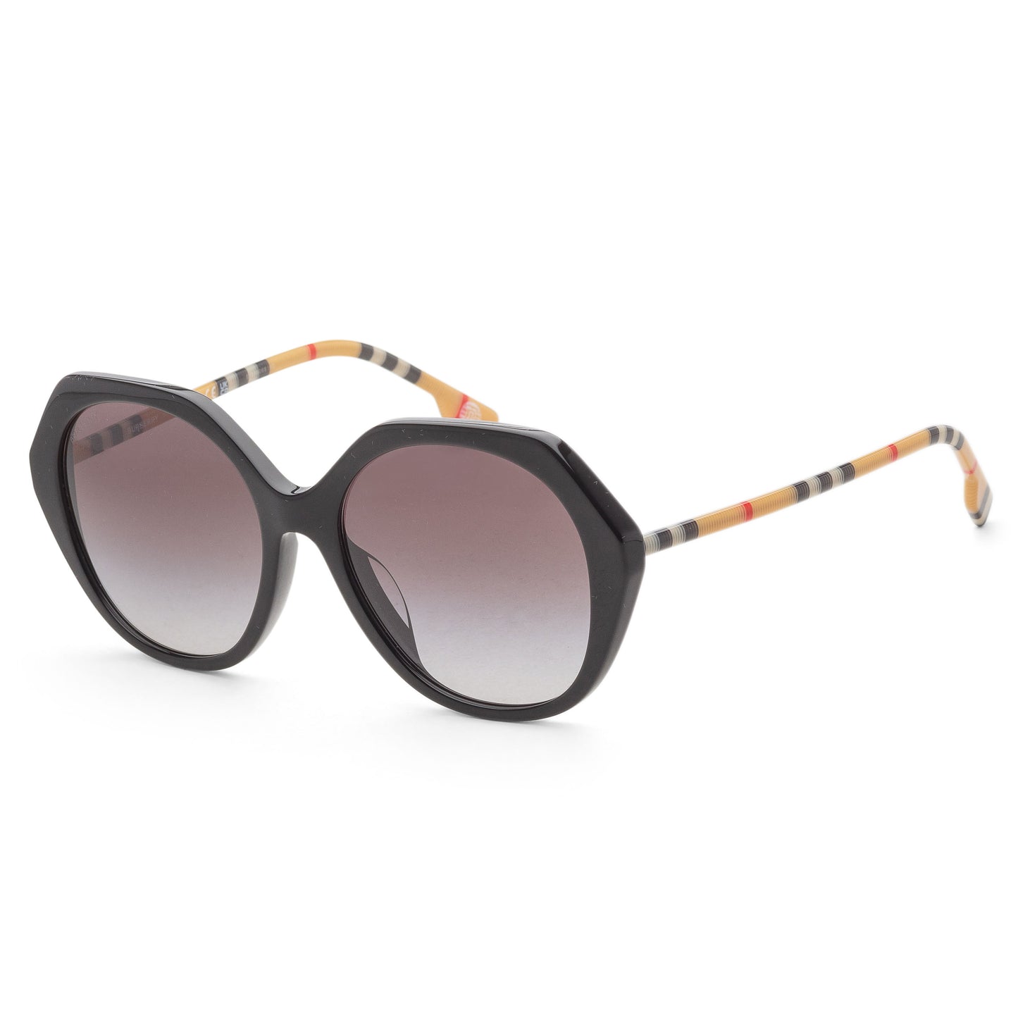 title:Burberry Women's 57mm Black Sunglasses BE4375F-38538G-57;color:Black frame, Grey Gradient lens