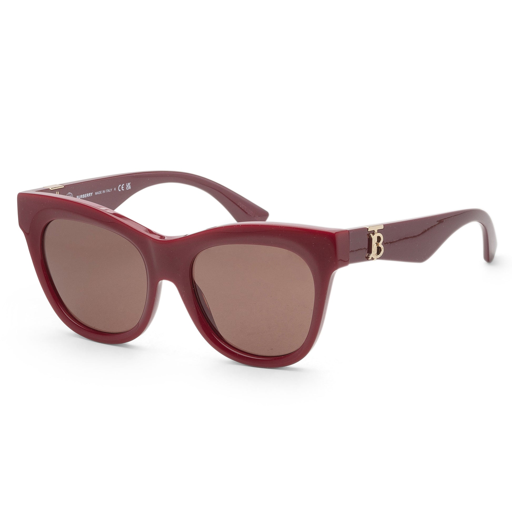 title:Burberry Women's 54mm Bordeaux Sunglasses BE4418-411973-54;color:Bordeaux frame, Dark Brown lens