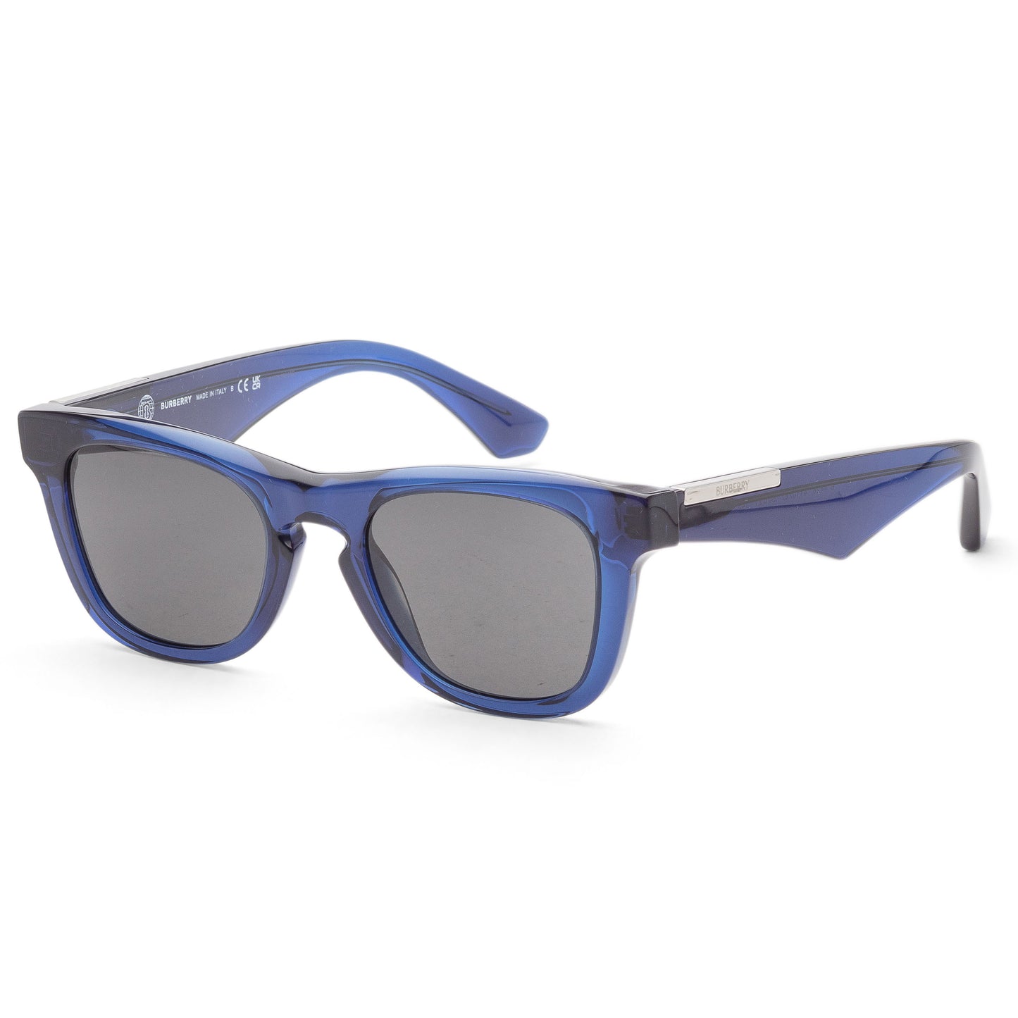 title:Burberry Men's 50mm Blue Sunglasses BE4426-411087-50;color:Blue frame, Dark Grey lens