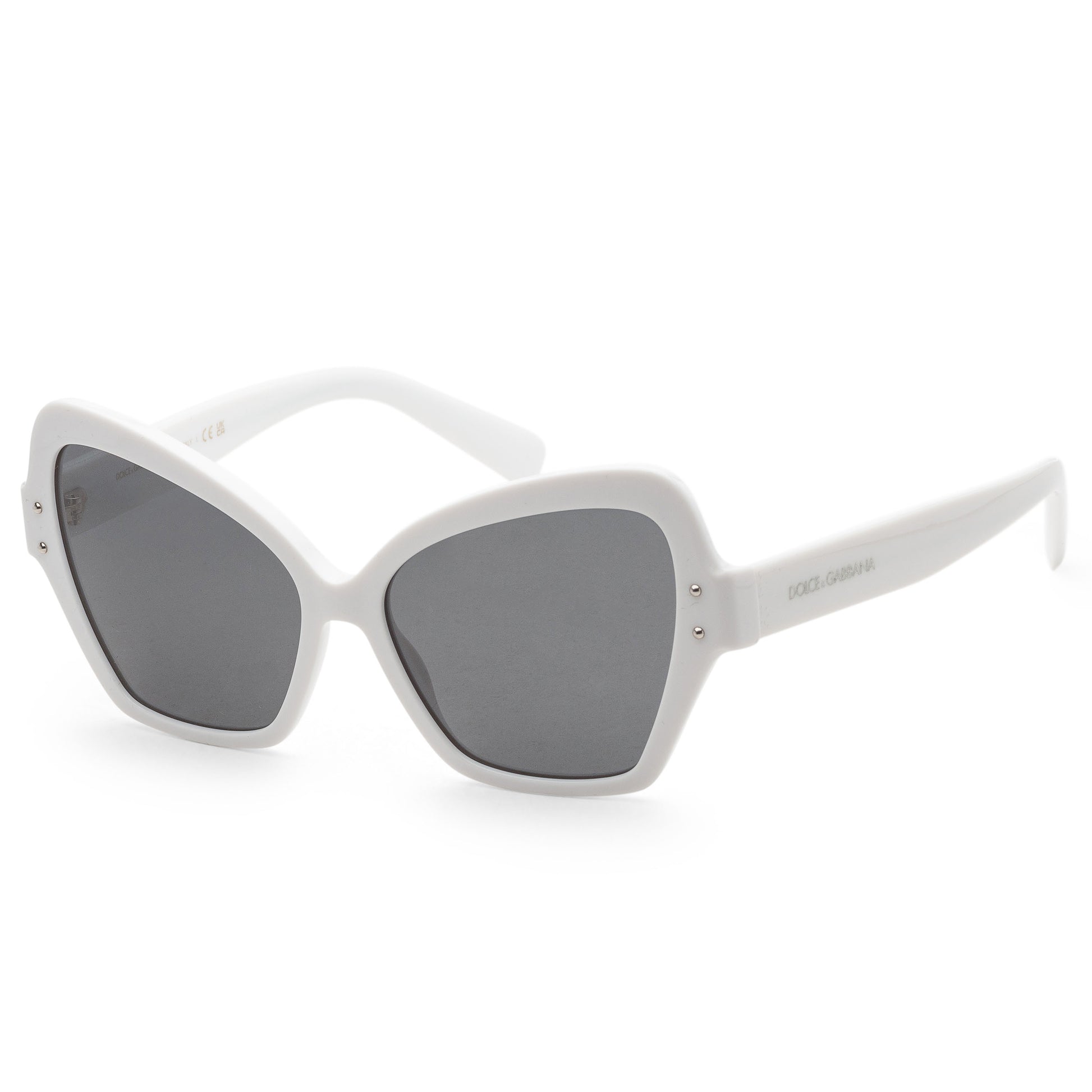 title:Dolce & Gabbana Women's 56mm White Sunglasses DG4463-331287-56;color:White frame, Dark Grey lens