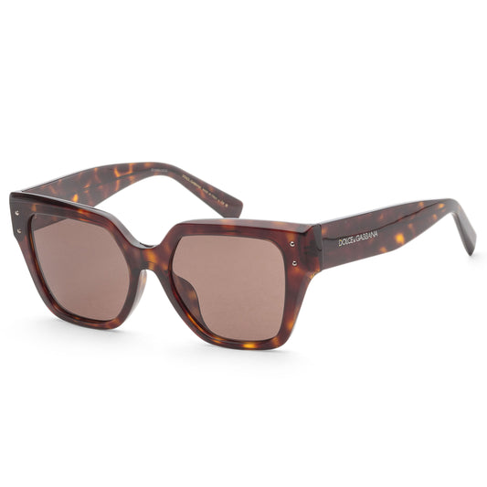 title:Dolce & Gabbana Women's 52mm Havana Sunglasses DG4471F-502-73-52;color:Havana frame, Dark Brown lens