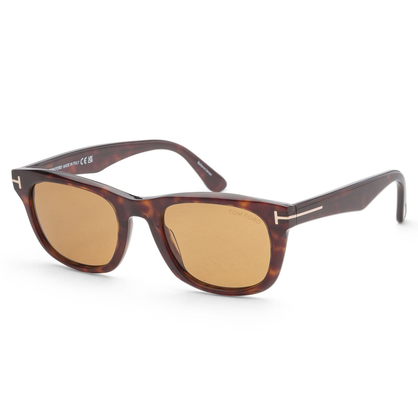 title:Tom Ford Men's Kendel 54mm Dark Havana Sunglasses FT1076-52E-54;color:Dark Havana frame, Brown lens