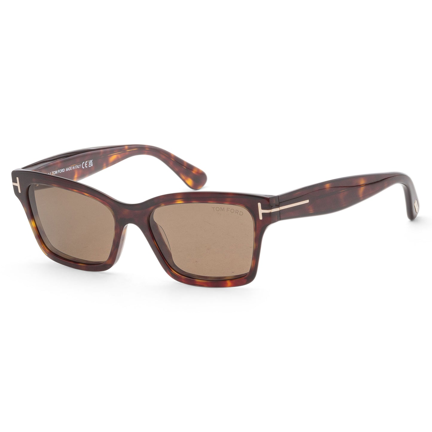 title:Tom Ford Women's Mikel 54mm Dark Havana Sunglasses Polarized FT1085-52H-54;color:Dark Havana frame, Brown Polarized lens