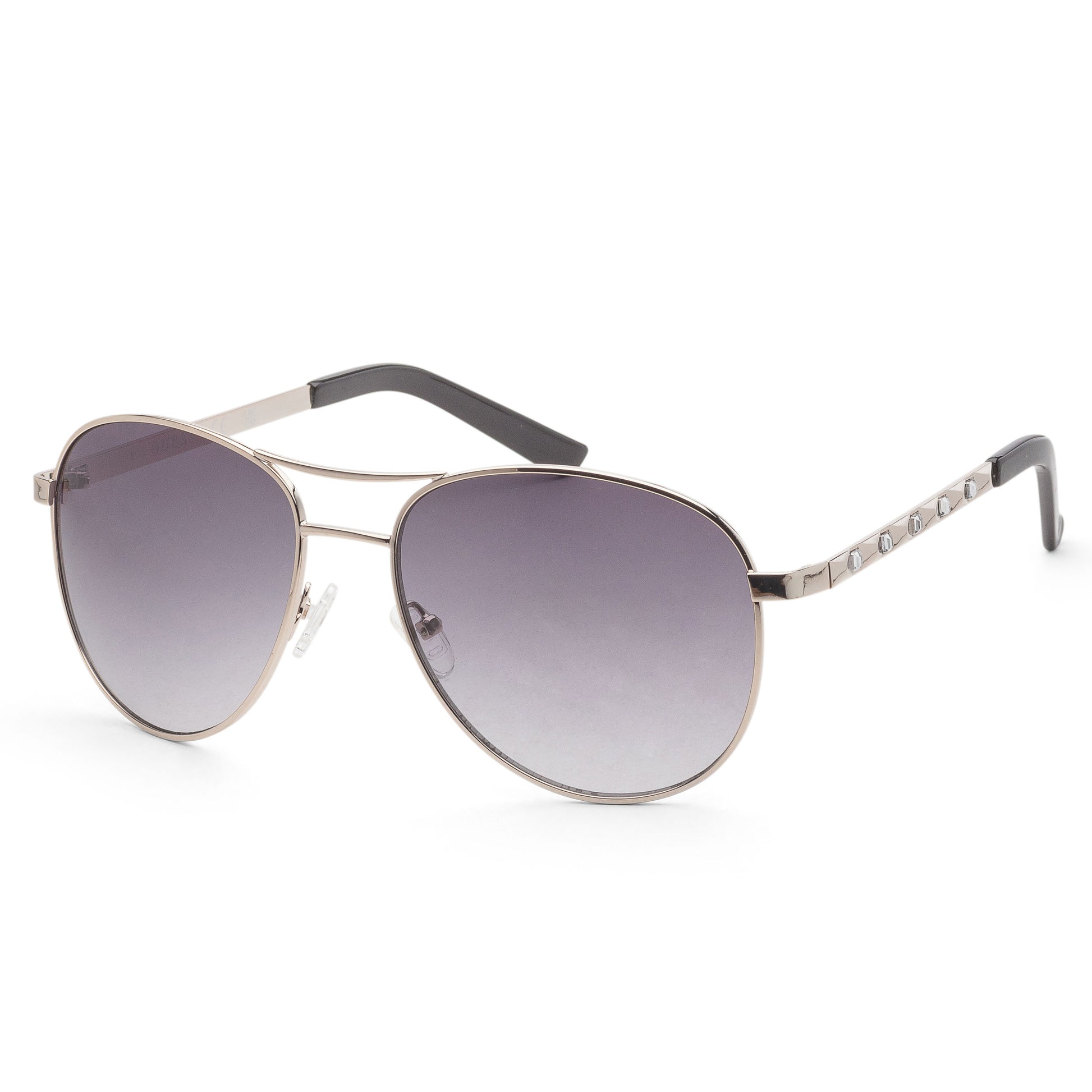 title:Guess Women's 61mm Gold Sunglasses GF0408-32B;color:Gold frame, Dark Grey lens