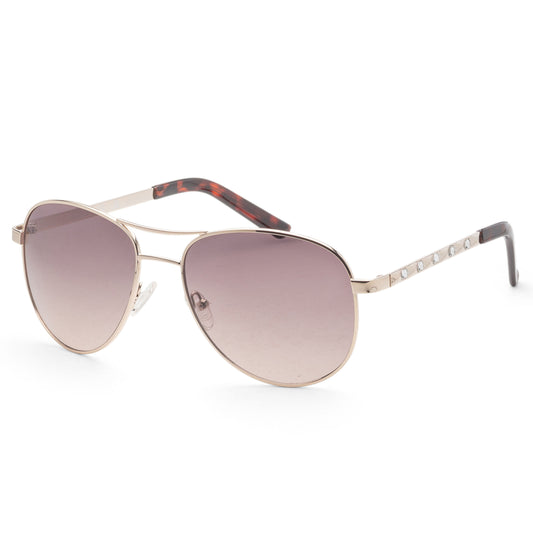 title:Guess Women's 61mm Gold Sunglasses GF0408-32F;color:Gold frame, Grey lens