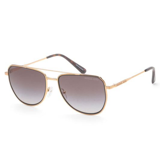 title:Michael Kors Men's 58mm Shiny Yellow Gold Sunglasses MK1155-18968G-58;color:Shiny Yellow Gold frame, Light Grey Gradient lens