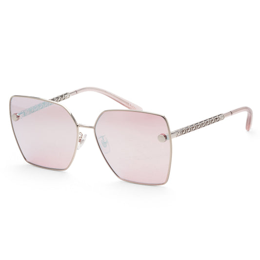 title:Versace Women's 63mm Silver Sunglasses VE2270D-10007V-63;color:Silver frame, Pink Mirror White lens