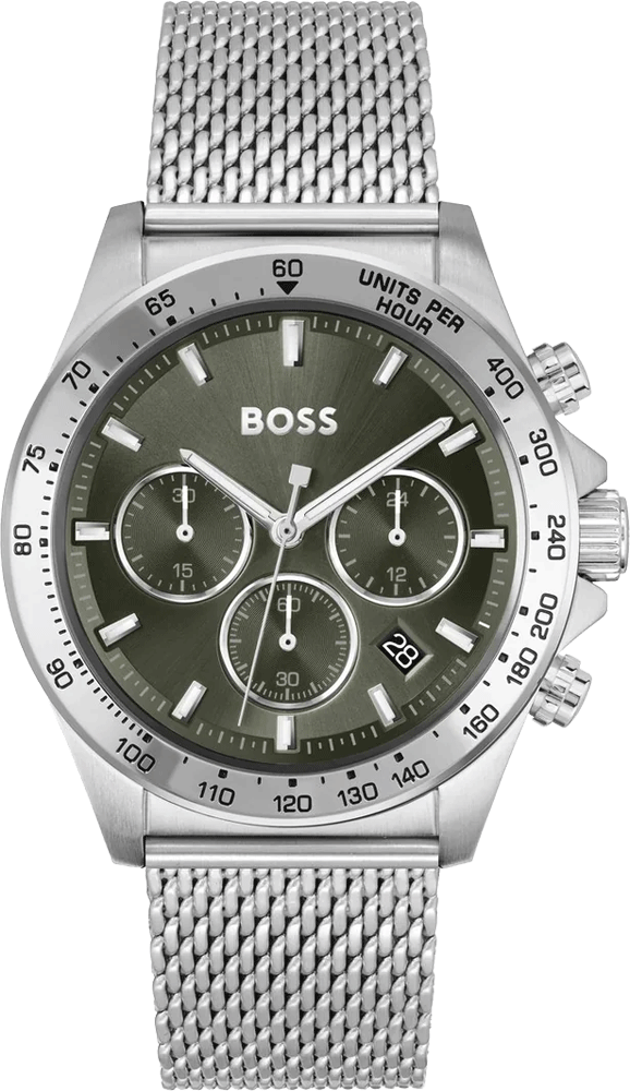 title:Hugo Boss Men's Hero 43mm Quartz Watch 1514020;color:Silver