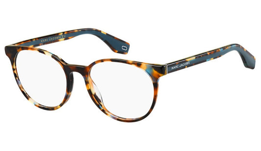 title:Marc Jacobs Women's 52 mm Teal Havana Opticals MARC283-0FZL-18;color:Teal Havana frame, Demo Lens lens