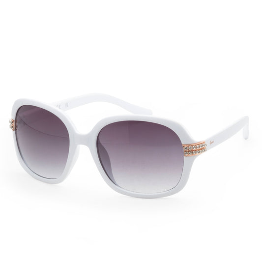 title:Guess Women's 59mm White Sunglasses GF0405-21W;color:White frame, Grey Gradient lens