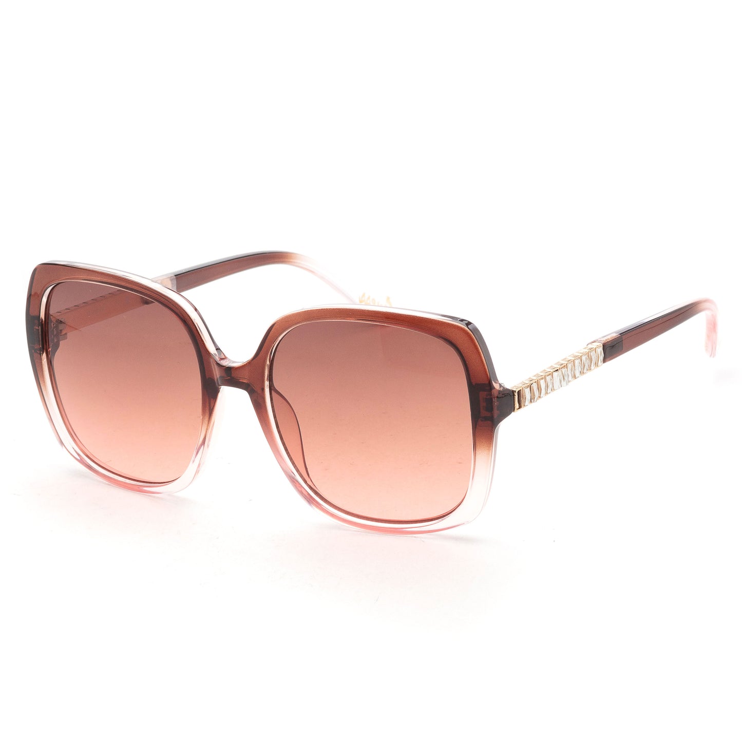 title:Guess Women's 56mm Brown Pink Gradient Sunglasses GF0406-47F;color:Brown Pink Gradient frame, Pink Mirror lens