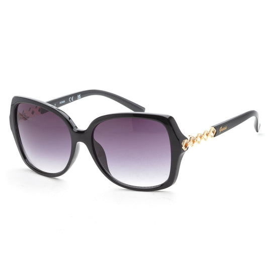 title:Guess Women's 58mm Black Sunglasses GF0413-01B;color:Black frame, Smoke Gradient lens