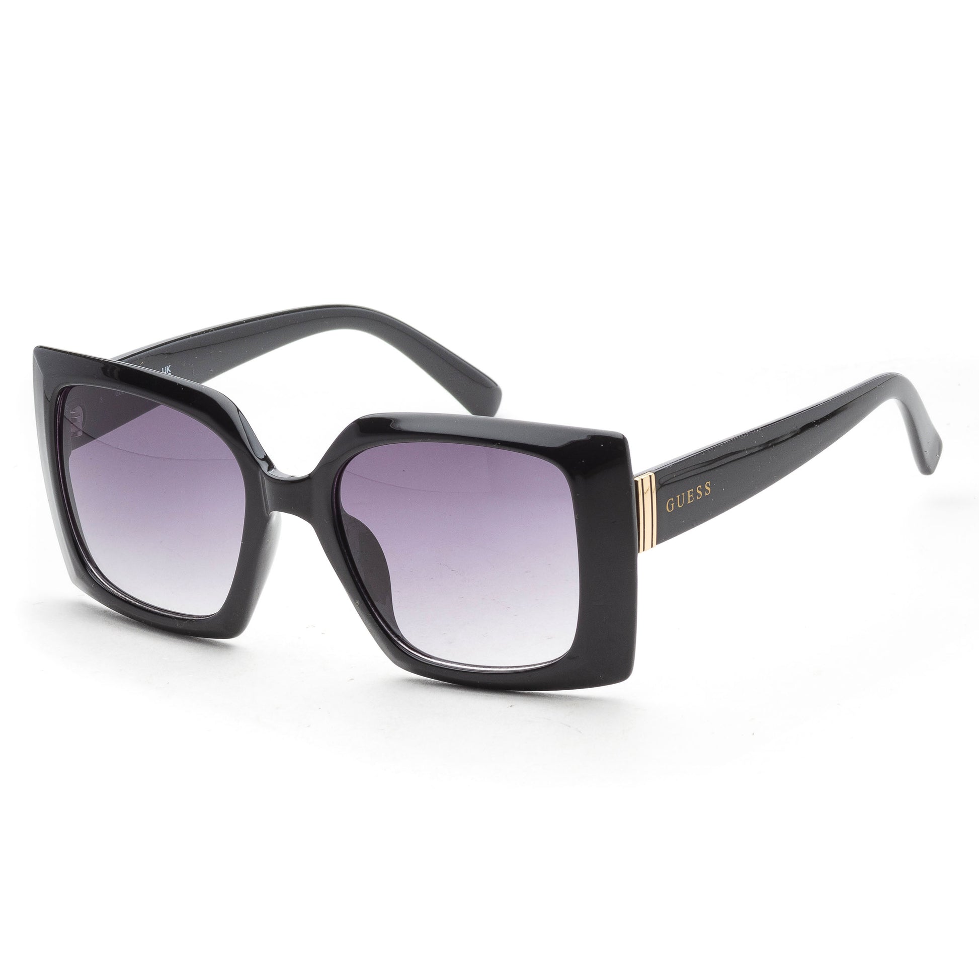 title:Guess Women's 53mm Black Sunglasses GF0424-01B;color:Black frame, Grey lens