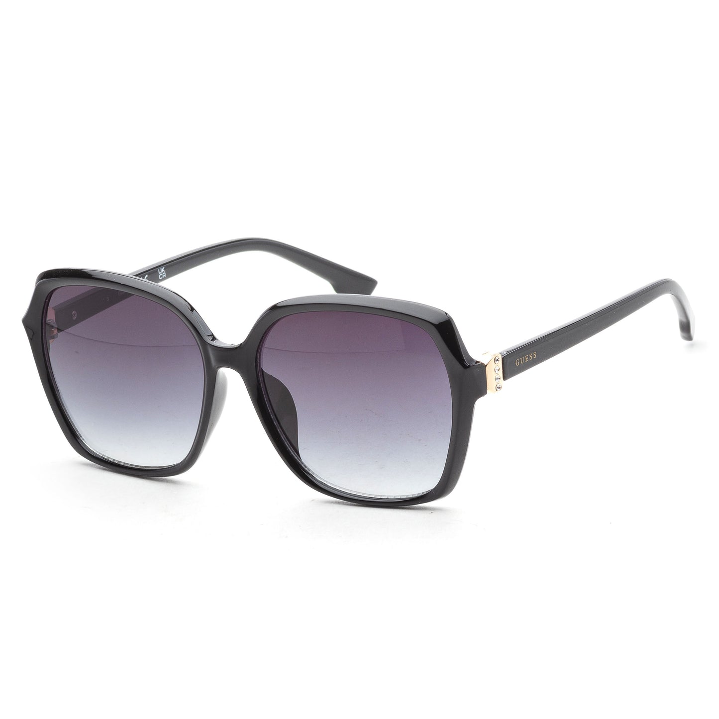 title:Guess Women's 58mm Black Sunglasses GF0425-01B;color:Black frame, Grey lens