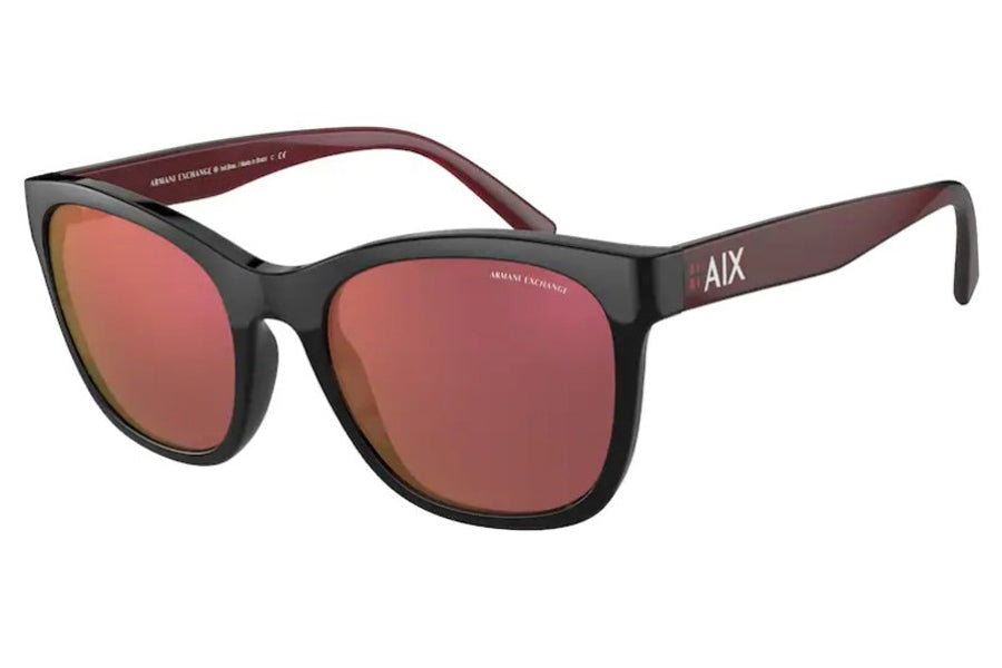 title:Armani Exchange Women's 54mm Shiny Bordeaux Sunglasses AX4105SF-82988G-54;color:Shiny Bordeaux frame, Grey Gradient lens