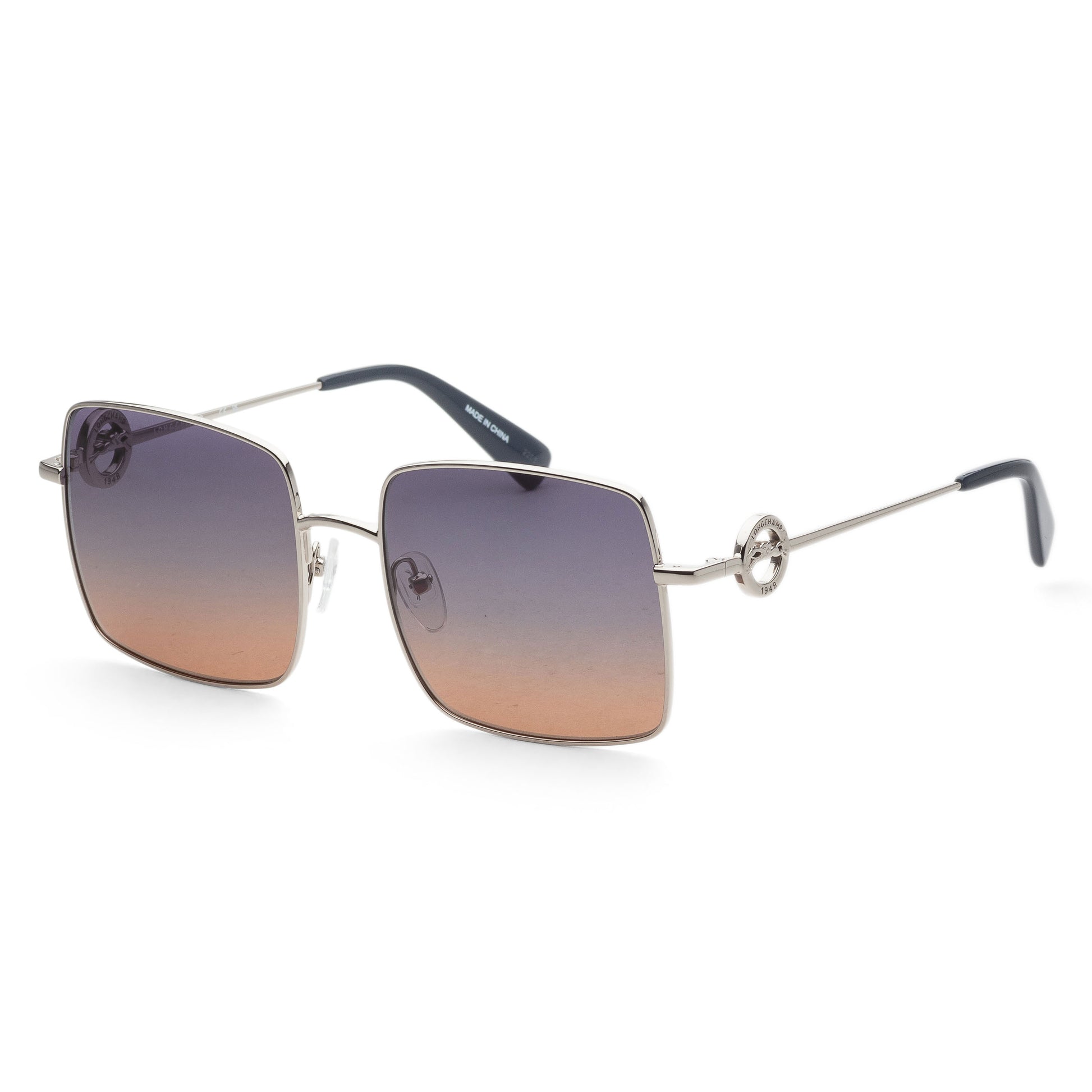 title:Longchamp Women's 55 mm Silver Sunglasses LO162S-719;color:Silver