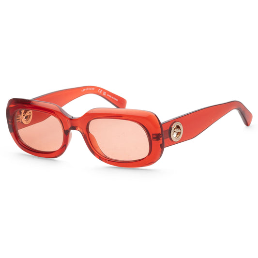 title:Longchamp Women's 52 mm Transparent Red Orange Sunglasses LO716S-842;color:Transparent Red Orange