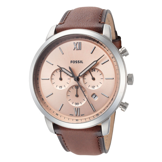 title:Fossil Men's Neutra 44mm Quartz Watch FS5982;color:Brown