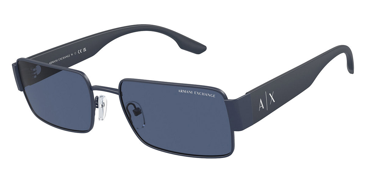 title:Armani Exchange Men's 57mm Matte Blue Sunglasses AX2052S-609980-57;color:Matte Blue