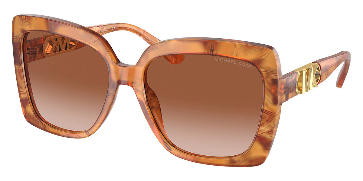 title:Michael Kors Women's Nice 57mm Amber Graphic Tort Sunglasses MK2213-399913-57;color:Amber Graphic Tortoise